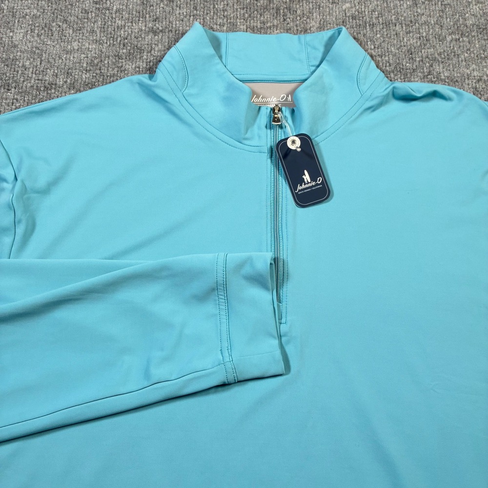 Johnnie-O Motion Quarter Zip Mens XL Haze Blue NWT Performance Golf Pullover